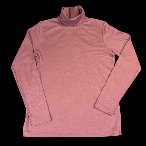 Peruvian Connection Dusty Plum Womens Pima Cotton Turtleneck Medium Long Sleeve - Picture 1 of 8